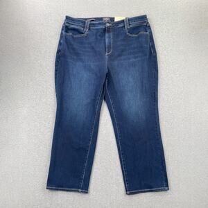 NYDJ Jeans 20W Blue Bailey Hi Rise Relaxed Straight Ankle Dark Wash Northbridge